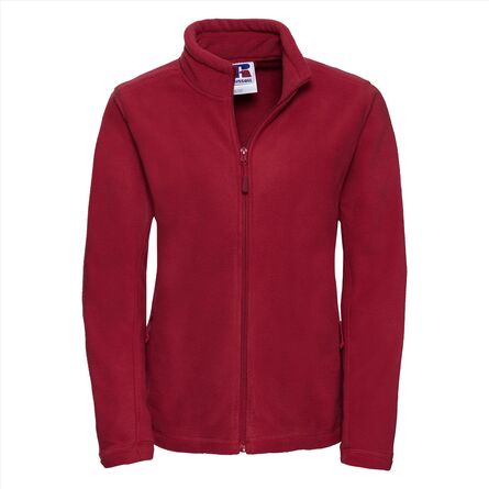 RUS Ladies Full Zip Outdoor Fleece, Classic Red, XS
