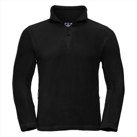 RUS Quarter Zip Outdoor Fleece, Black, XS