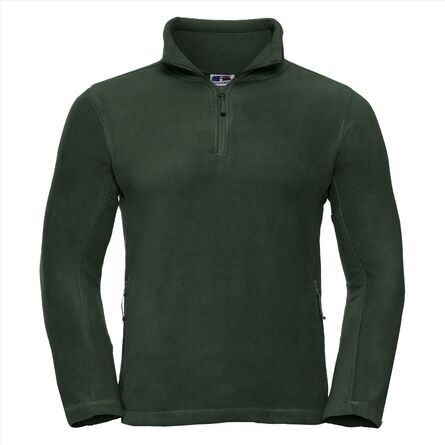 RUS Quarter Zip Outdoor Fleece, Bottle Green, XS