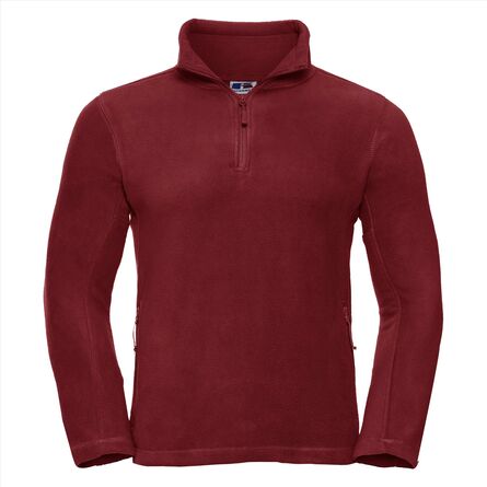 RUS Quarter Zip Outdoor Fleece, Classic Red, XS