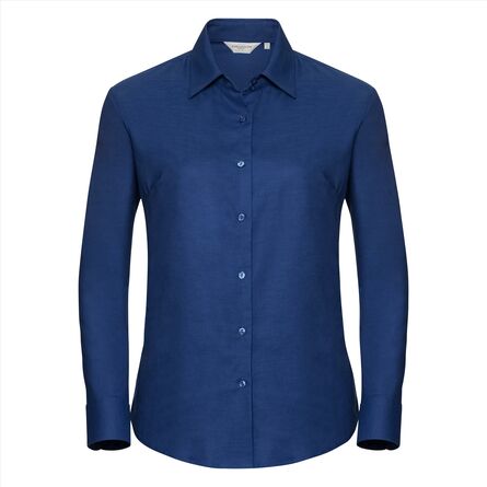 RUS Ladies LSL Classic Oxford Shirt, Bright Royal, XS