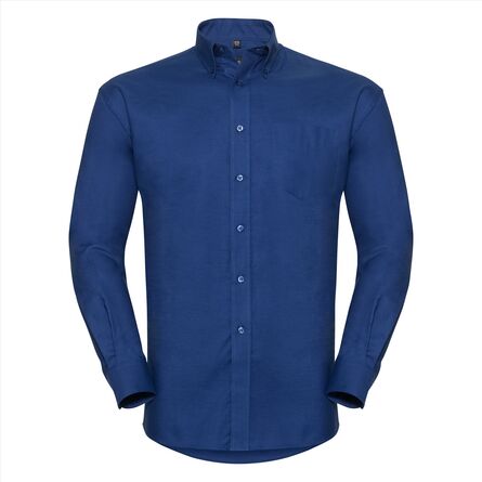 RUS Men LSL Clas. Oxford Shirt, Bright Royal, S