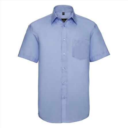 RUS Men SS Ultimate Non-Iron Shirt, Bright Sky, S