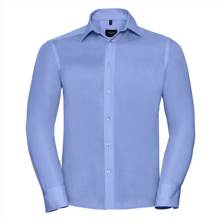 RUS Men LSL Tailored Ultimate Non-Iron Shirt, Br. Sky, S