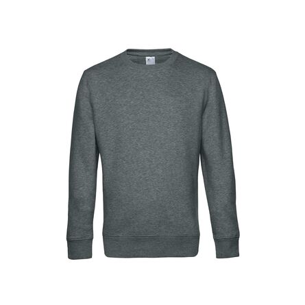 B&C KING Crew Neck, Heather Mid Grey, XS