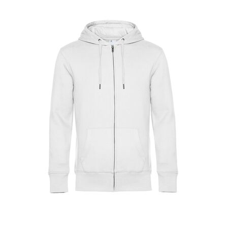 B&C KING Zipped Hood, White, XS