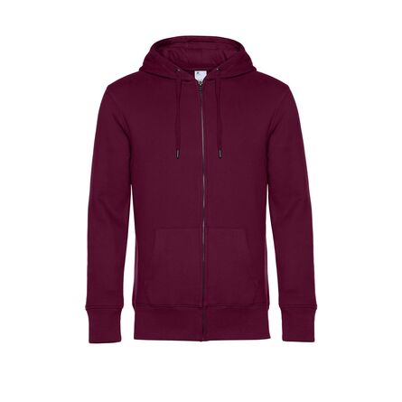 B&C KING Zipped Hood, Dark Cherry, XS