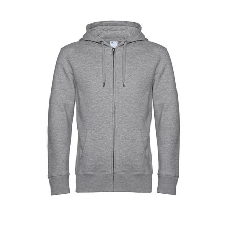 B&C KING Zipped Hood, Heather Grey, XS