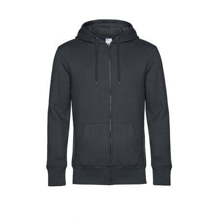 B&C KING Zipped Hood, Asphalt, XS