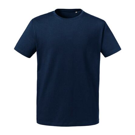 RUS Mens Pure Organic Heavy Tee, French Navy, XS