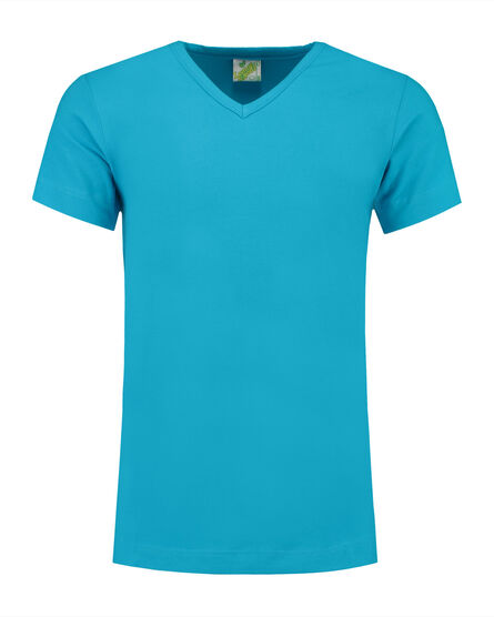 L&S T-shirt V-neck cot/elast SS for him | Turquoise | S