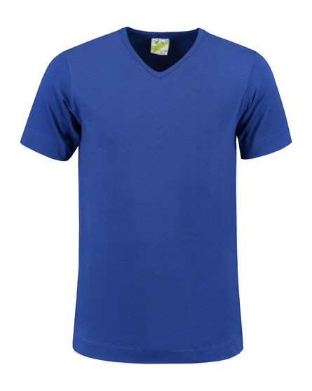 L&S T-shirt V-neck cot/elast SS for him | Royal Blue | S
