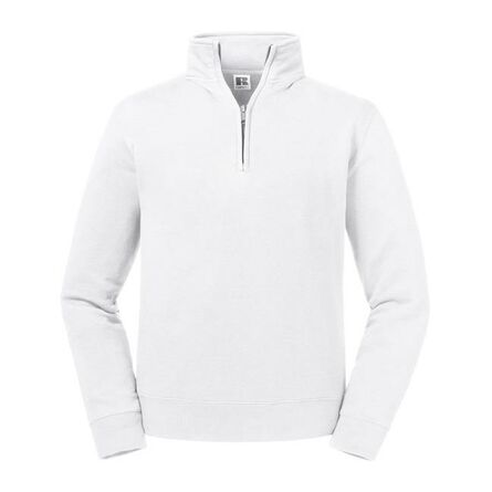 RUS Authentic 1/4 Zip Sweat, White, XS