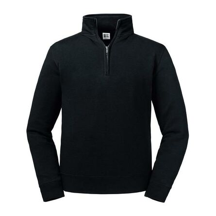 RUS Authentic 1/4 Zip Sweat, Black, XS