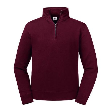 RUS Authentic 1/4 Zip Sweat, Burgundy, XS