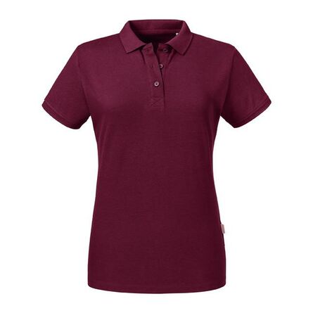 RUS Ladies Pure Organic Polo, Burgundy, XS