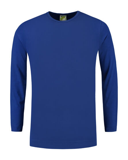 L&S T-shirt Crewneck cot/elast LS for him | Royal Blue | S