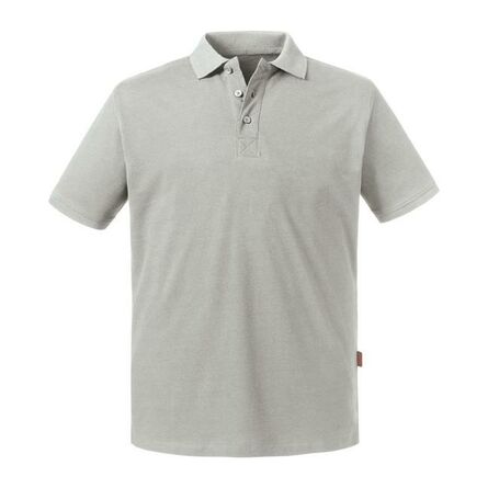 RUS Mens Pure Organic Polo, Stone, S