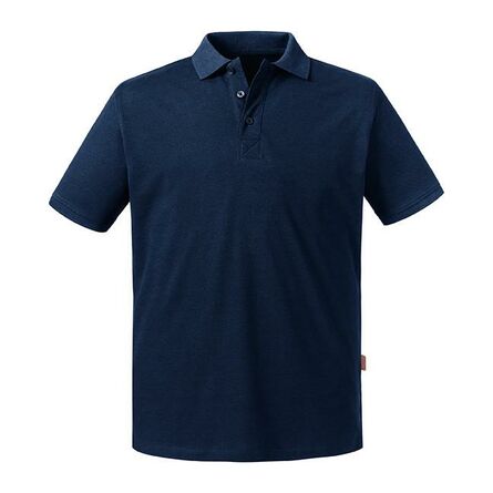 RUS Mens Pure Organic Polo, French Navy, S