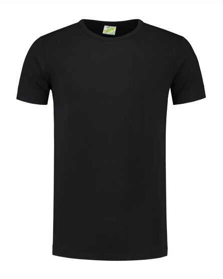 L&S T-shirt Crewneck cot/elast SS for him | Black | S