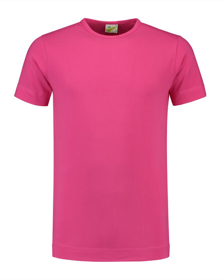 L&S T-shirt Crewneck cot/elast SS for him | Fuchsia | S