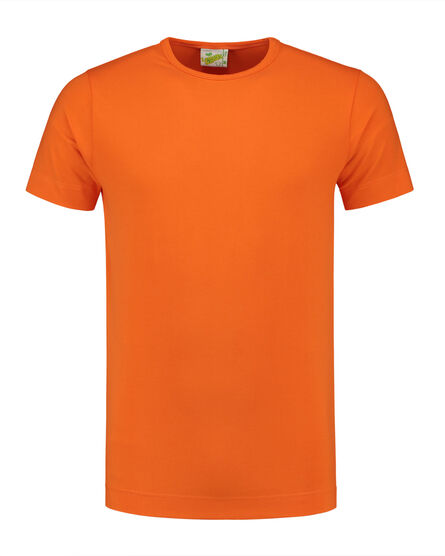 L&S T-shirt Crewneck cot/elast SS for him | Orange | S