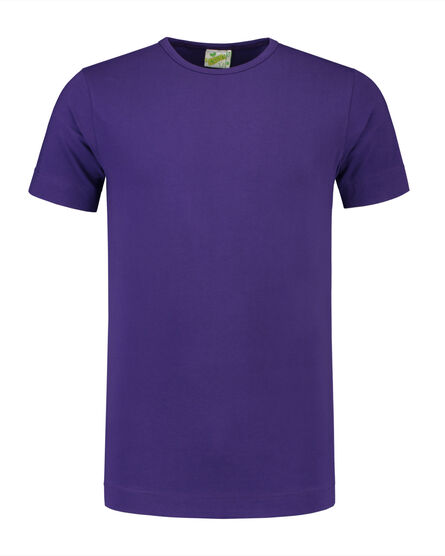 L&S T-shirt Crewneck cot/elast SS for him | Purple | 3XL
