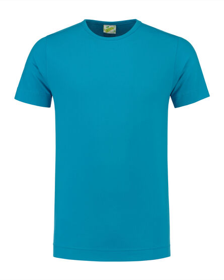 L&S T-shirt Crewneck cot/elast SS for him | Turquoise | 3XL