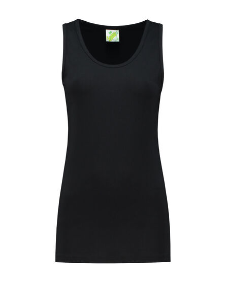 L&S Tanktop cot/elast for her | Black | S