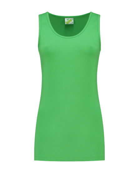 L&S Tanktop cot/elast for her | Lime | S