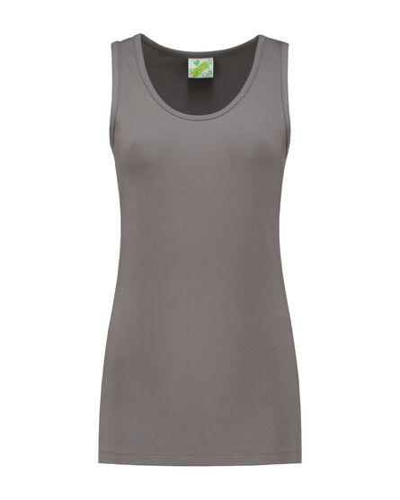 L&S Tanktop cot/elast for her | Pearl Grey | S