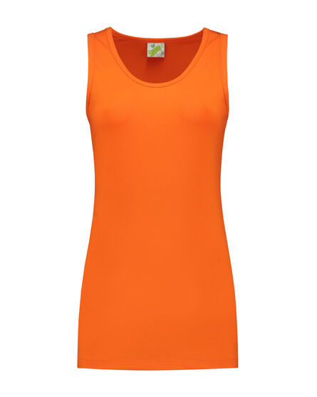 L&S Tanktop cot/elast for her | Orange | S