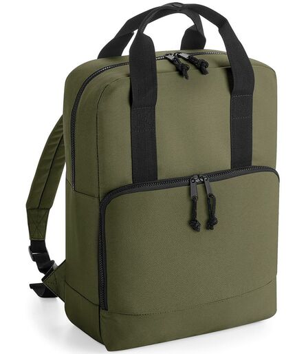 Recycled Cooler Backpack, Military Green, ONE, BagBase
