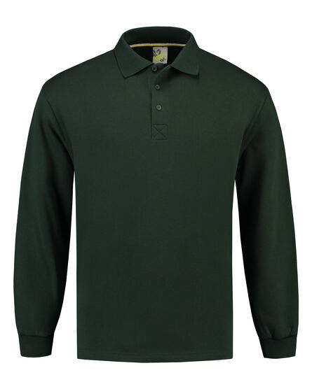 L&S Polosweater Open Hem | Forest Green | S
