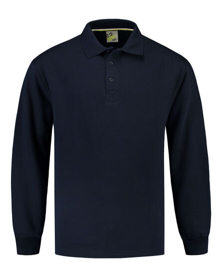 L&S Polosweater Open Hem | Navy | S