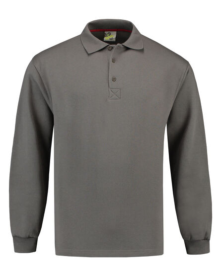 L&S Polosweater Open Hem | Pearl Grey | S