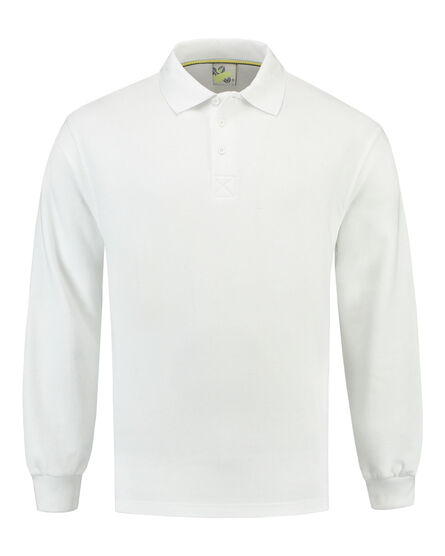L&S Polosweater Open Hem | White | S