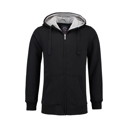L&S Heavy Sweater Hooded Cardigan for him | Black | S