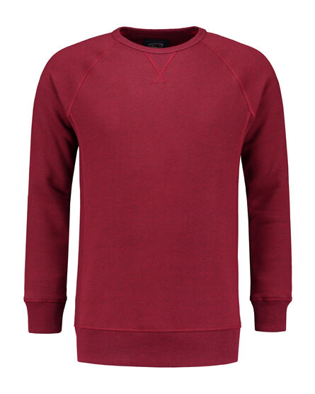 L&S Heavy Sweater Raglan Crewneck for him | Cardinal Heather | S