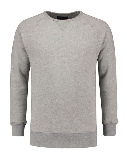 L&S Heavy Sweater Raglan Crewneck for him | Grey heather | S