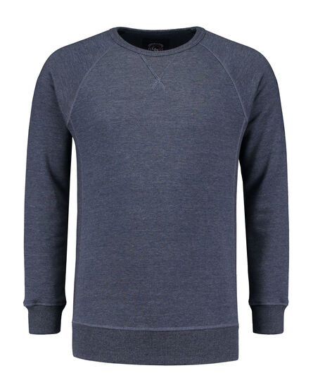 L&S Heavy Sweater Raglan Crewneck for him | Navy heather | S