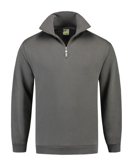 L&S Sweater Zip | Pearl Grey | S