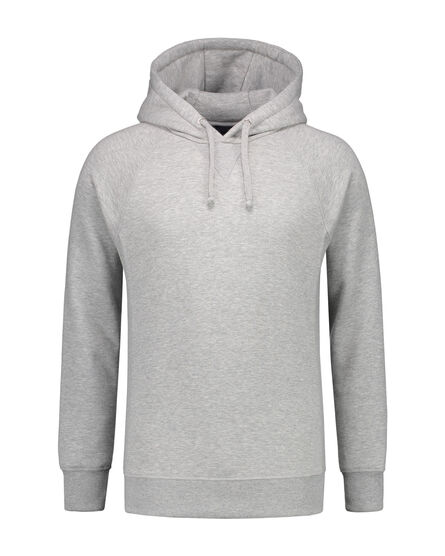 L&S Heavy Sweater Hooded Raglan for him | Grey heather | S