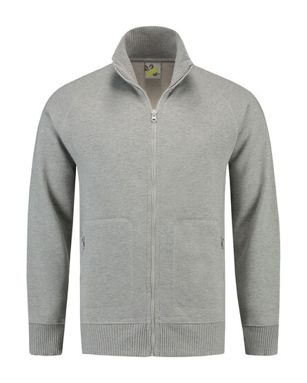 L&S Sweater Cardigan unisex | Grey Heather | XS