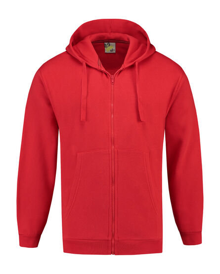 L&S Sweater Hooded Cardigan | Red | S