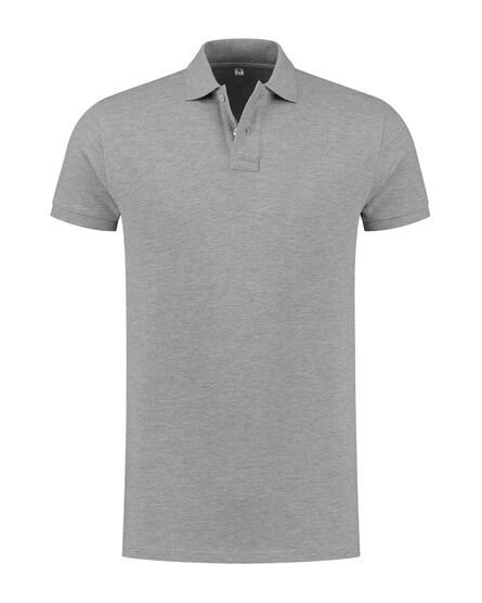 L&S Polo Fit Heavy Mix SS | Grey Heather | S