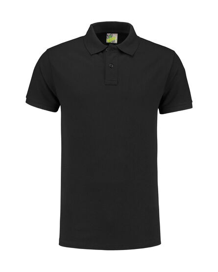 L&S Polo Fit Heavy Mix SS | Black | S