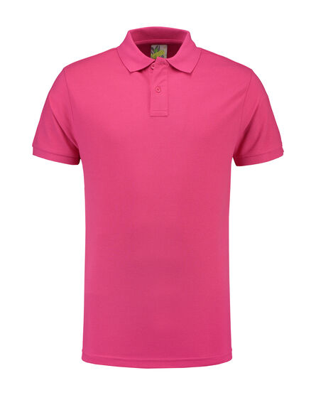 L&S Polo Fit Heavy Mix SS | Fuchsia | S