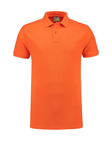 L&S Polo Fit Heavy Mix SS | Orange | S