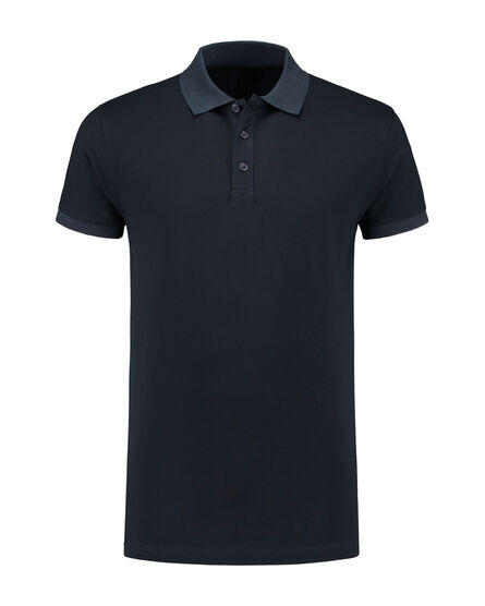 L&S Polo Basic Cot/Elast SS for him | Dark Navy | S